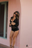 Solei | Sheer Lace Three-Piece Set Black