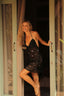 Velour Sparkle Mini Dress Black