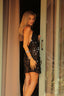 Velour Sparkle Mini Dress Black