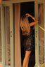 Velour Sparkle Mini Dress Black