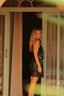 Velour Sparkle Mini Dress Black