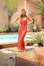 Santorini Dream Knit Maxi Red