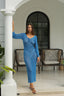 Azure Wave | Crochet Maxi Dress