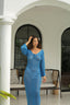 Azure Wave | Crochet Maxi Dress