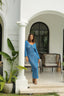 Azure Wave | Crochet Maxi Dress