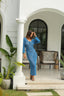 Azure Wave | Crochet Maxi Dress