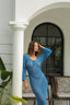Azure Wave | Crochet Maxi Dress