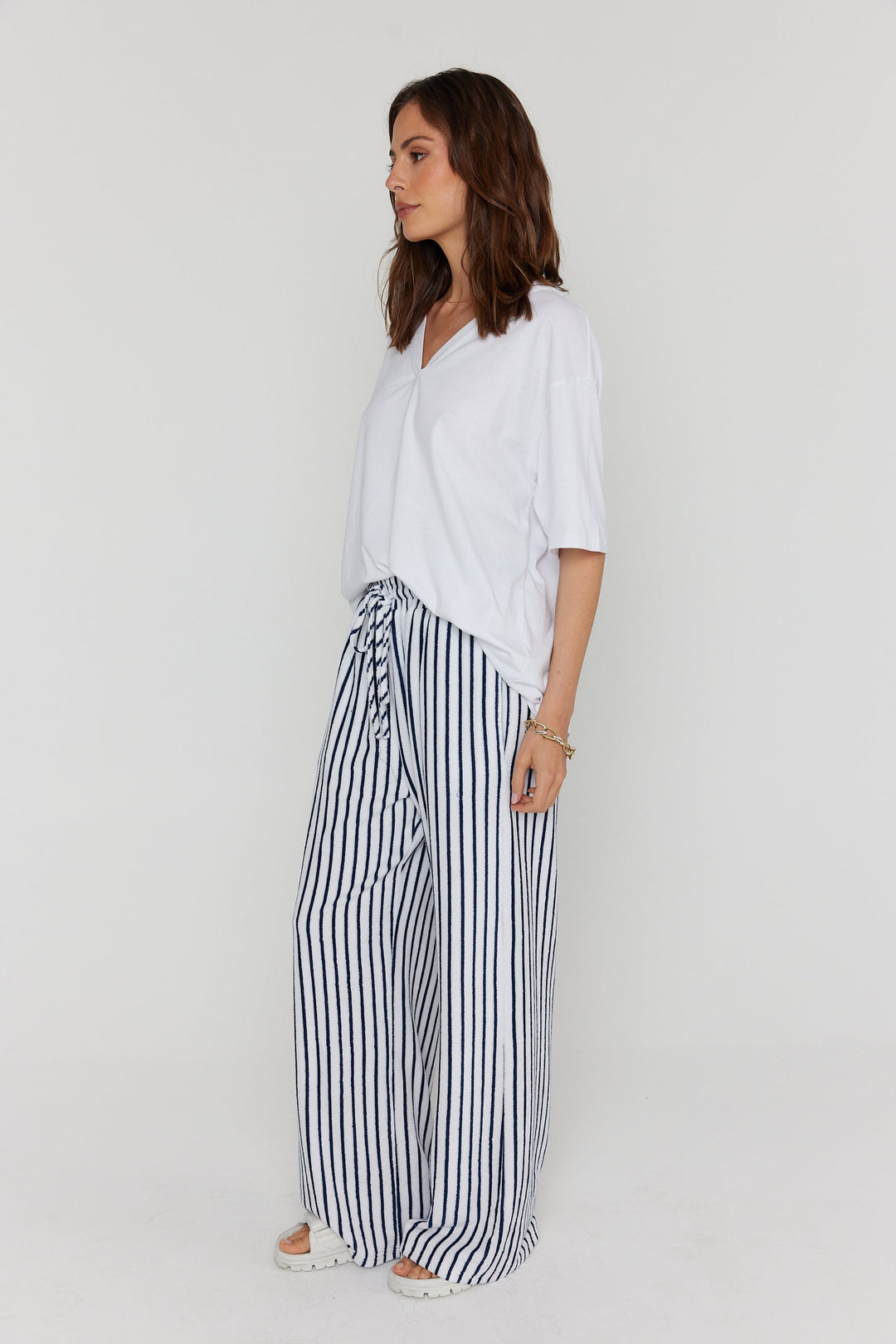 JOJO Pants Navy Stripe