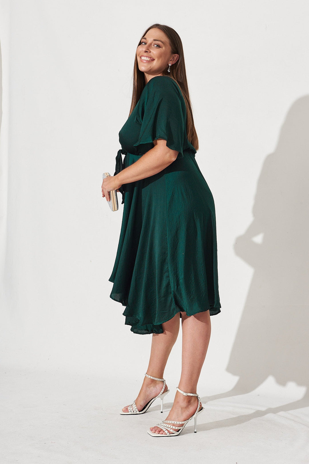 Helsinki Dress in Emerald Green