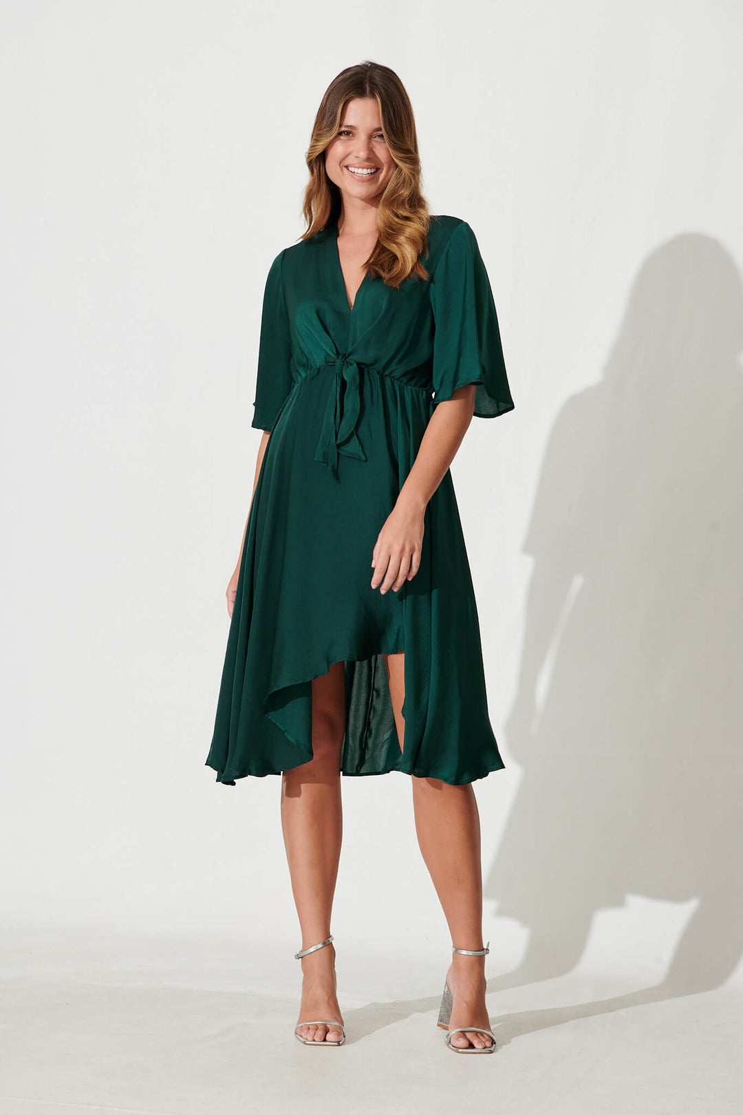 Helsinki Dress in Emerald Green