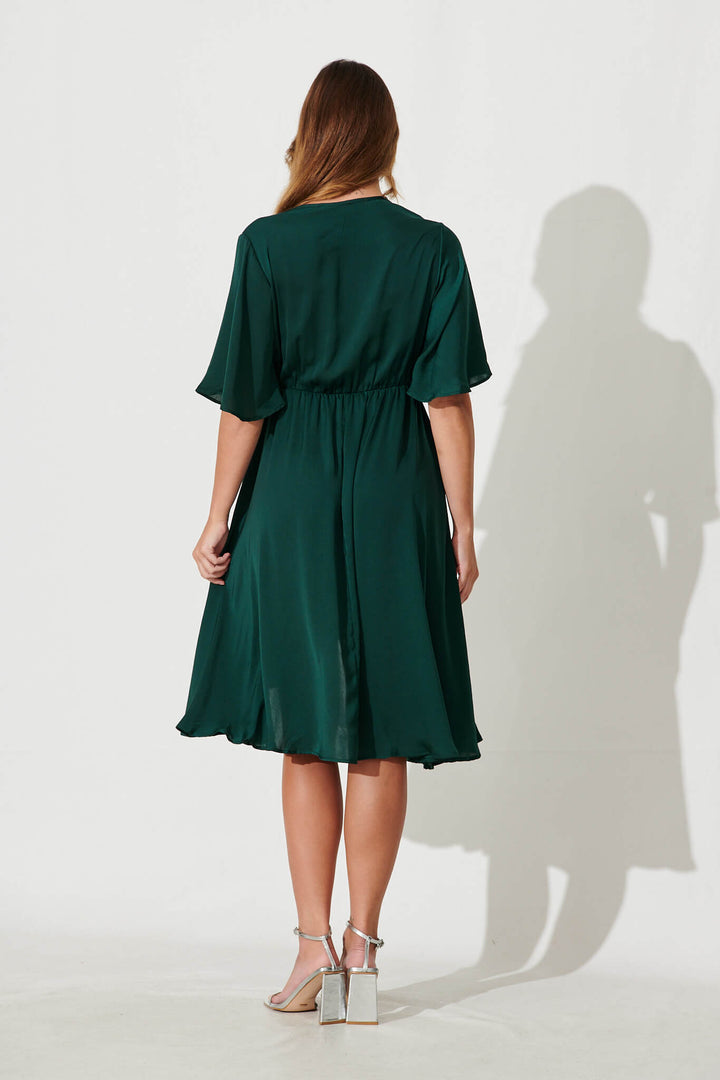 Helsinki Dress in Emerald Green