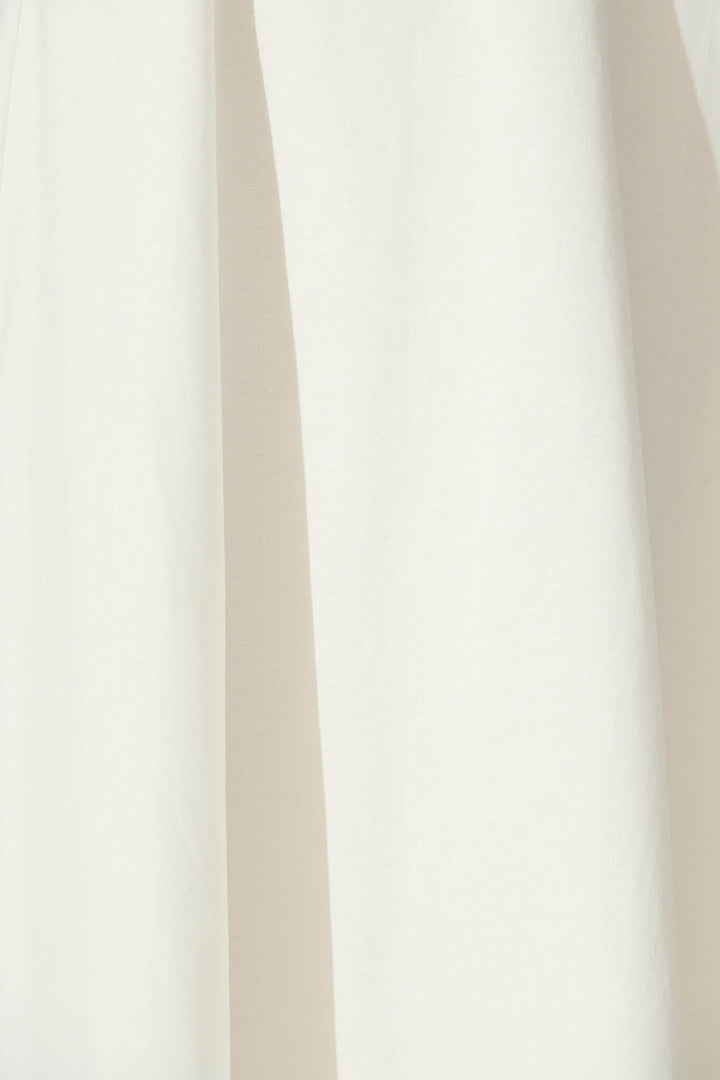 Nina Midi Dress in White Cotton