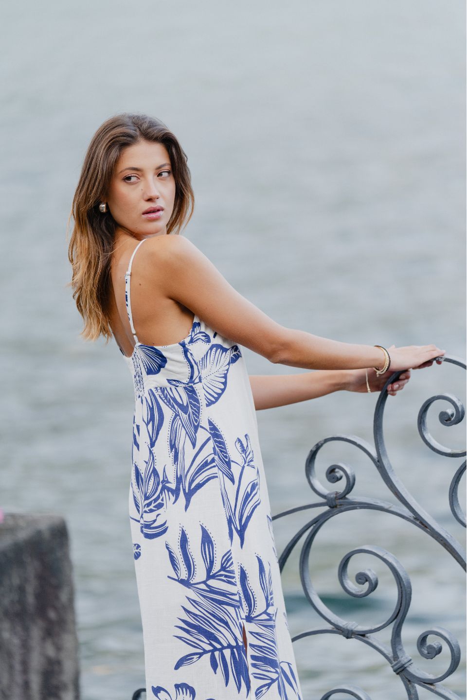 Citizen Navy Silhouette Strappy Maxi Dress