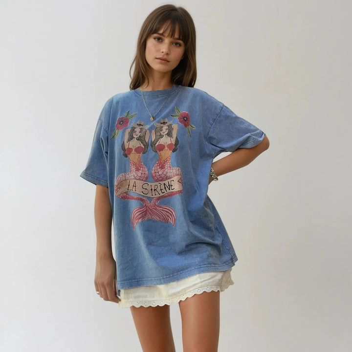 Sea-side Mermaid Oversize T-Shirt