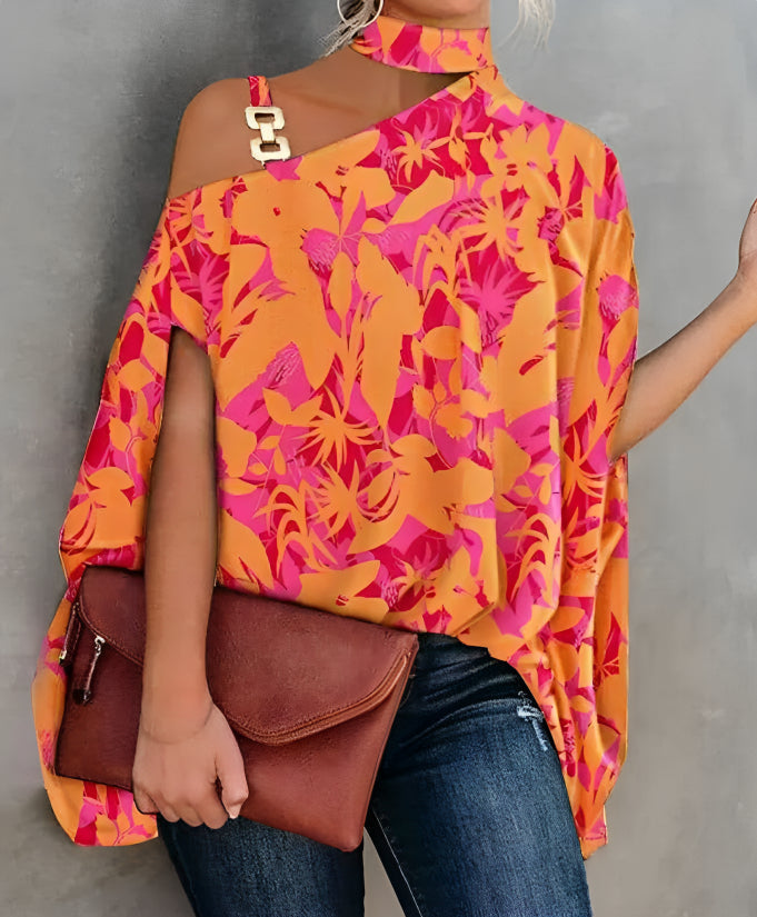 Janice - Colorful short-sleeve blouse