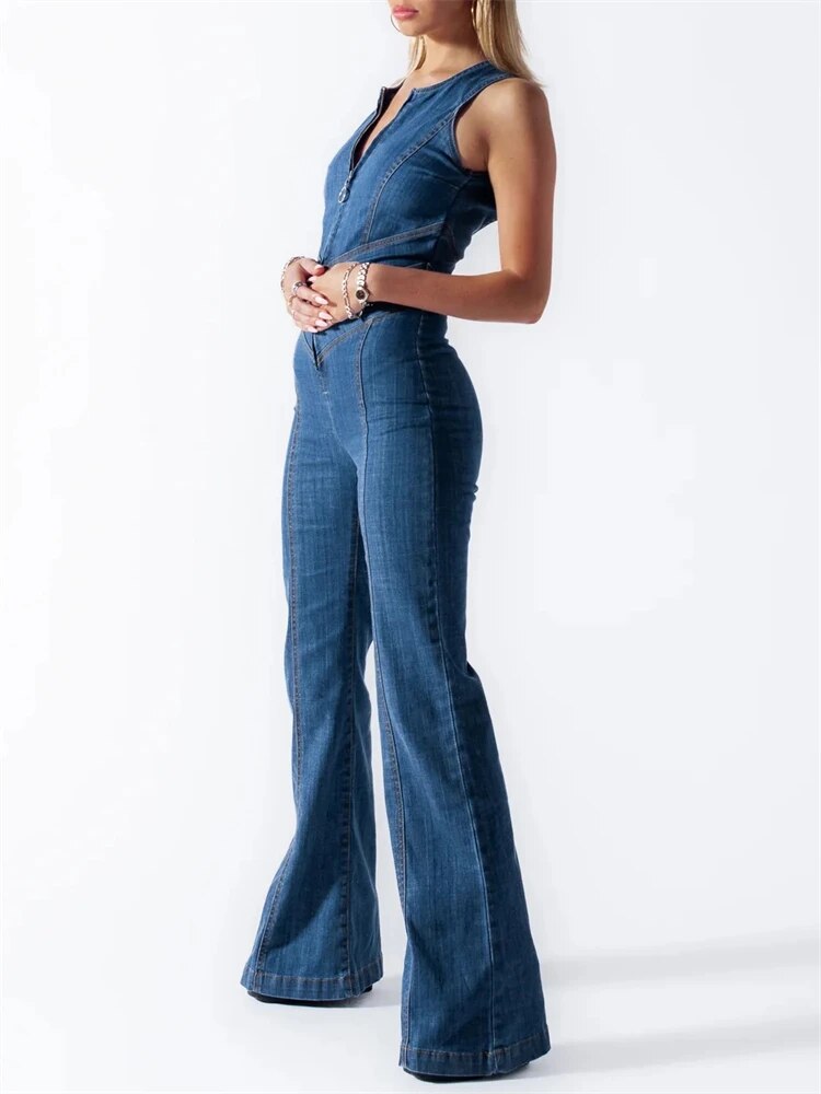 Lucy™ - Retro Denim Jumpsuit