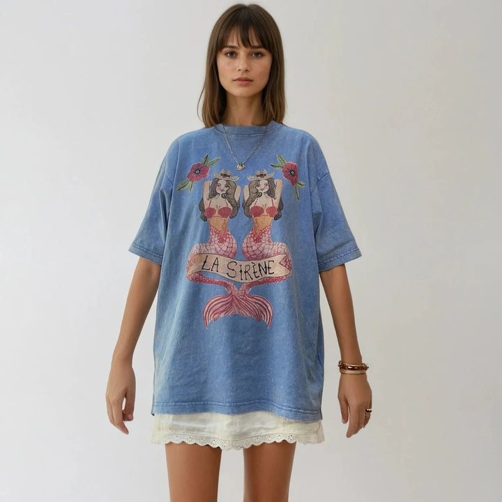 Sea-side Mermaid Oversize T-Shirt