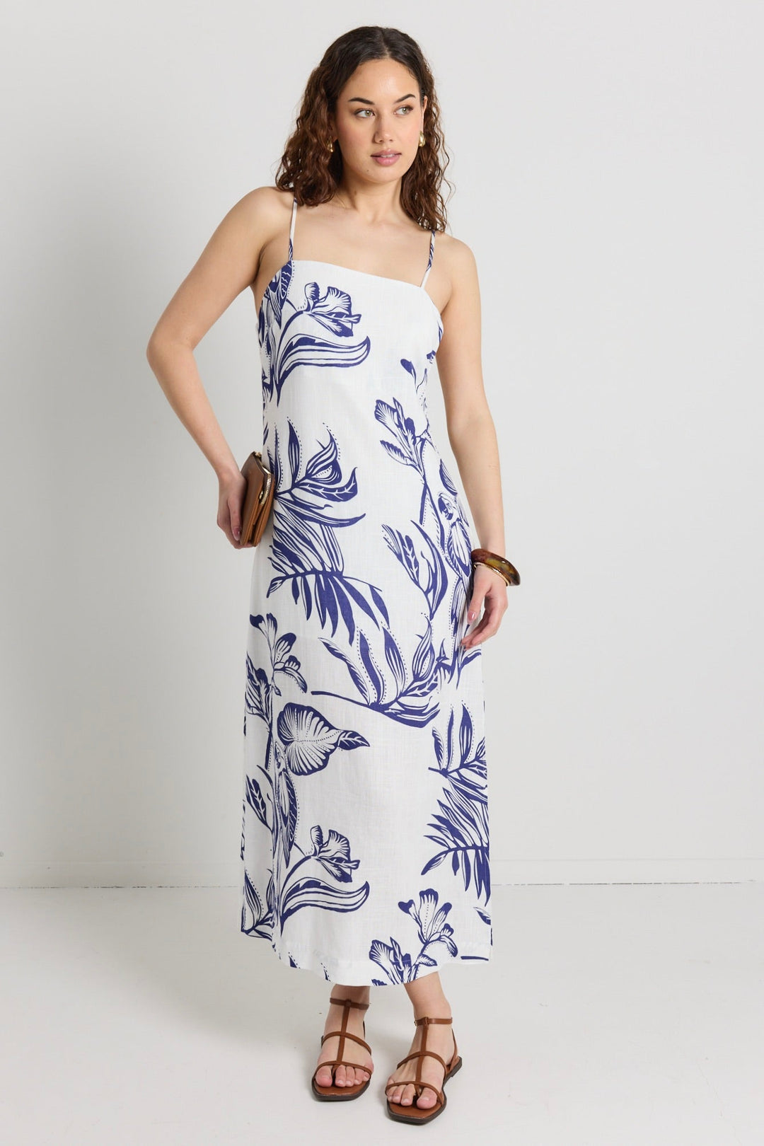 Citizen Navy Silhouette Strappy Maxi Dress