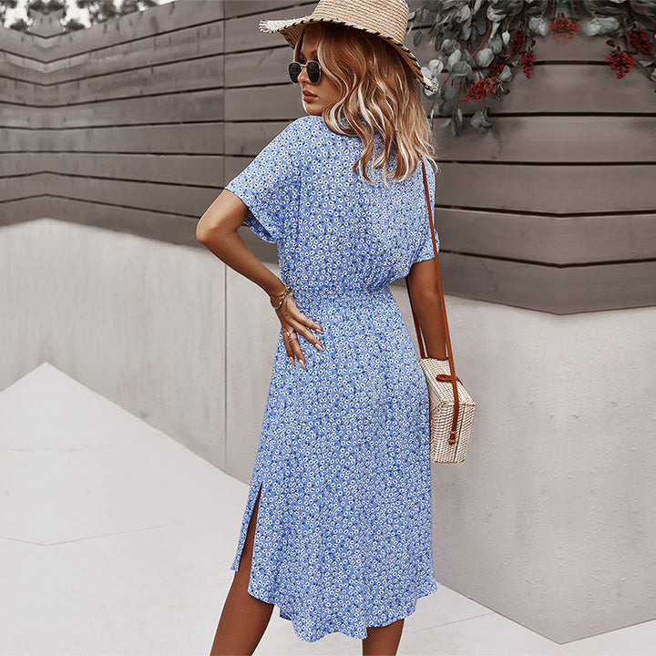 Svea - Summer Dress - Button Front and Belted Waist