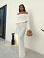 Nayara | Elegant Off Shoulder Maxi Dress