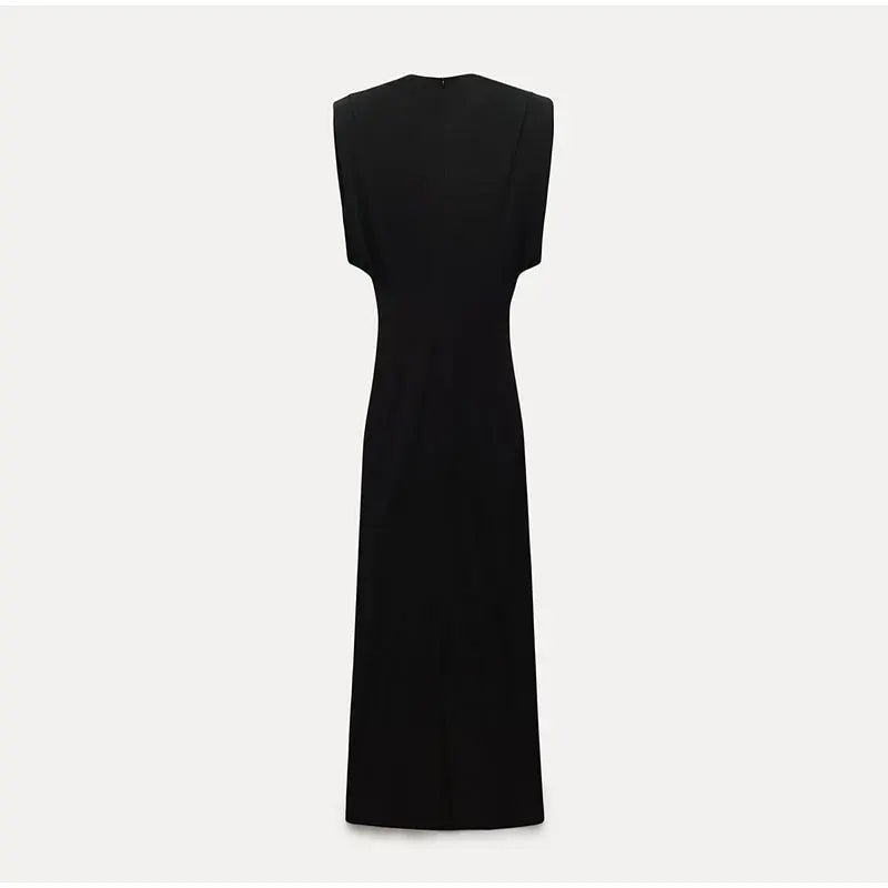 Elegant Black Midi Dress