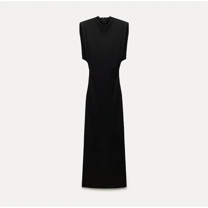 Elegant Black Midi Dress