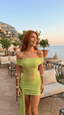 Amalfi Lime Mini Dress - Sierra Sydney