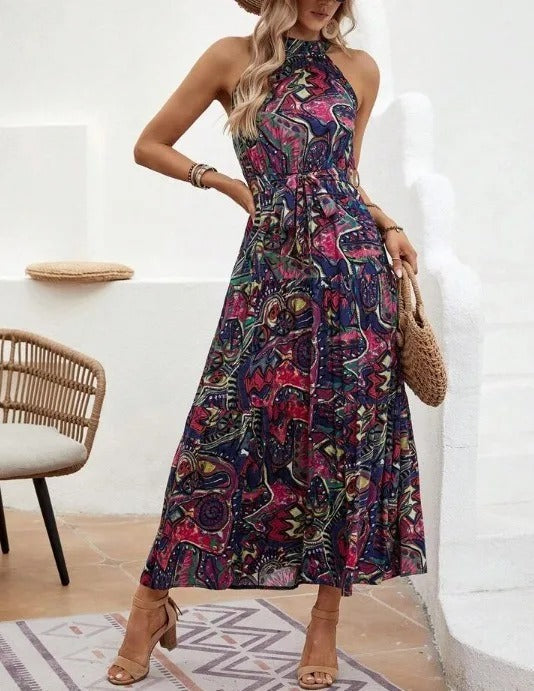 Philine - Maxi Dress - Retro halterneck