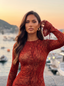 Ashley Mesh Open Back Maxi Dress