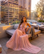 Aluma Crystal Chain Sheer Flow Maxi Dress