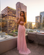 Aluma Crystal Chain Sheer Flow Maxi Dress