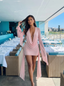 Carol Cowl Neck Draped Mini Dress