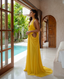 Fielle Plunge Cutout Draped Maxi Dress
