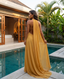 Fielle Plunge Cutout Draped Maxi Dress
