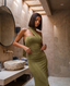 Riviera Halter Midi Dress