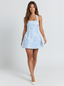 Camille Jacquard Halter Mini Dress