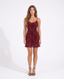 Scarlett Flocked Mini Dress