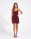 Scarlett Flocked Mini Dress