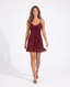Scarlett Flocked Mini Dress