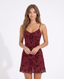 Scarlett Flocked Mini Dress