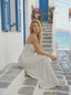 Amara Polka Maxi Dress White