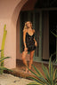 Velour Sparkle Mini Dress Black - Sierra Sydney